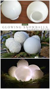 Glowing Snowballs Winter Decor Outdoor Christmas Decorations Christmas Deco Christmas Diy