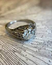 Lang Antique Estate Jewelry On Instagram How Lovely Is This Early Art Deco Diamond Ring The Seco In 2020 Art Deco Diamond Rings Art Deco Diamond Estate Jewelry