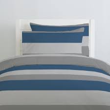 For almost 30 years, we've created the finest crib bedding and nursery décor. Carousel Designs Gray And Denim Blue Wide Stripe Toddler Bed Comforter Nursery Baby Mhiberlin De