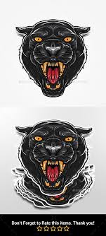 Angry Black Panther Head In 2020 Panther Tattoo Tiger Head Tattoo Black Panther Tattoo