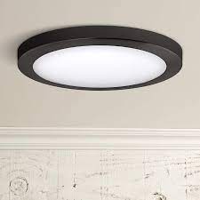 Canopy fixtures can be mounted on the ceiling do create down light. Platter 15 Round Black Led Outdoor Ceiling Light 61x55 Lamps Plus