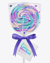 Download Swirl Lollipop With Bow And Label Mockup In Packaging Mockups On Yellow Images Object Mockups