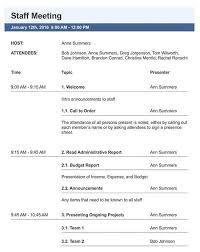 The chairperson will act as a speaker and go through the agenda by each item with the members of the meeting. How To Create A Staff Meeting Agenda 10 Free Templates