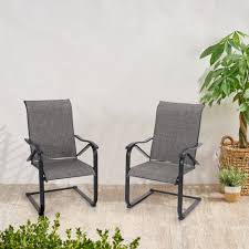 We have an extensive range of premium quality chairs for outdoor living that perfectly combine comfort and aesthetics. Phi Villa Patio Chairs C Spring Motion Textilene Metal Chairs Weather Resistant Outdoor Furniture Overstock 32429750