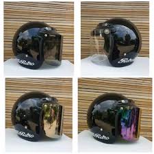 Harga helm bogo kaca datar : Helm Bogo Retro Cewek Cowok Warna Hitam Gloss Kaca Datar Shopee Indonesia