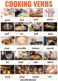 If you are spending a lot of time in the . Cooking Terms List Of 20 Useful Cooking Verbs In English English Verbs English Vocabulary Words Learning English Collocations
