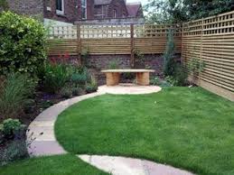 Brighton Garden With Intersecting Circular Lawns And Stone Path Front Garden Design Backyard Remodel Circular Lawn
