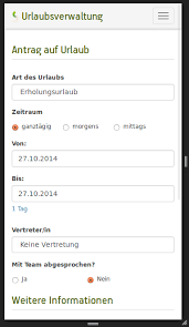 Mein chef sagte das ich schon mal den urlaubs zettel ausfüllen soll und nach dem urlaub abgeben soll damit er es unterschreiben kann. Urlaubsverwaltung Goes Mobile Synyx