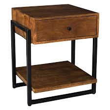 Nspire Solid Mango Wood End Table With Drawer End Tables With Drawers End Tables Wood End Tables