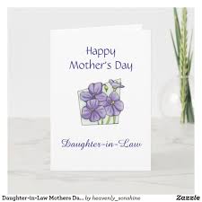 Daughter In Law Mothers Day Card Zazzle Com In 2020 Mothers Day Gifts From Daughter Mothers Day Gifts From Daughter Diy Diy Mothers Day Gifts