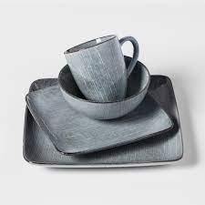 Dishes can be switched out as seasons or your decorating tastes change throughout the year. Solene Dinnerware Set Stoneware Dinnerware Grey Dinnerware
