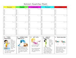 exercise chart for kids best picture of chart anyimage org