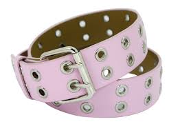 Black Belt With 2 Holes Punk Rock Double Grommet Holes Leather Belt 2 Row Studded Leather Belt Studded Leather Leather Belt White Belt