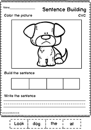 Sentence Building Worksheets Sentence Building Sentence Building Kindergarten Sentence Building Worksheets