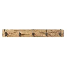 Patere 5 Crochets En Bois Recycle Et Metal Noir Crochets En Bois Bois Recycle Patere Bois