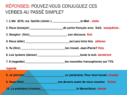 Ce temps du récit donne une vision globale du le passé simple a une affinité évidente avec les verbes perfectifs (par exemple, les verbes mourir. Qu Est Ce Que Le Passe Simple Francais 4 Ppt Telecharger