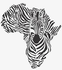 Black And White African Print Png African Zebra Map African Continent In Black And White Africa Map Tattoo Africa Tattoos Vector Art