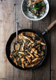 Saute De Poulet Au Beurre De Sesame Aux Epinards Trois Fois Par Jour Recipe Spinach Stuffed Chicken Sauteed Chicken Food