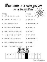 Adding Subtracting Polynomials Joke Worksheet Adding And Subtracting Polynomials Adding And Subtracting Polynomials