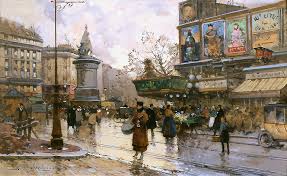 Eugene Galien Laloue 1854 1941 Place De Clichy Paris Painting Art World Paris Art