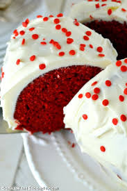 The best quote about the allure of red velvet cake comes from southern food writer angie mosier, who said i would like to make a red velvet layer cake using this recipe. Red Velvet Bundt Cake With Cream Cheese Frosting