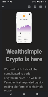 If binance doesn't work out you can always use kraken as another reputable option. Just Got This Notification That Wealth Simple Is Now Allowing Regular Canadians To Easily Trade Crypto Cryptocurrency