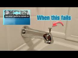 Shower valves have two parts: Tub Spout Diverter How To Fix From Beginning To The End Using The Danco Repair Kit Youtube Tub Spout Spout Tub
