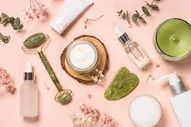 Natural cosmetics, Skin care product on blue. — Stock Photo © Nadianb #309802660