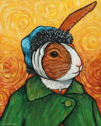 The Dutch Rabbit Vincent Van Gogh Inspired Art Print Art Bunny Painting Art Parody