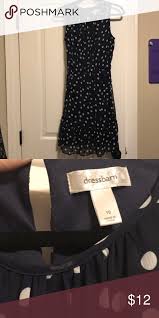 Navy Blue Polka Dot Dress Barn Dress Navy Blue Polka Dot Dress Barn Dress Fits True To Size Dresses Mi Blue Polka Dot Dress Dress Barn Dresses Polka Dot Dress