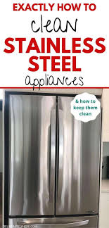 Vinegar naturally disinfects while helping remove hard water stains from your stainless steel sink. How To Clean Stainless Steel Appliances How To Stop Smudges From Reappearing Cleaning Stainless Steel Appliances Stainless Steel Cleaning Polishing Stainless Steel Appliances