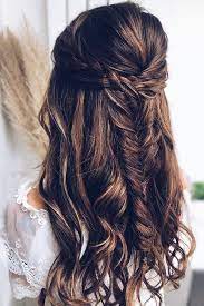 45 Perfect Half Up Half Down Wedding Hairstyles Wedding Forward Wedding Hair Down Braided Half Up Half Down Hair Wedding Hair Half