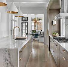 Kitchen Waterfall Island Lighting Interior Design Kitchen Luxury Kitchen Design Modern Kitchen Design