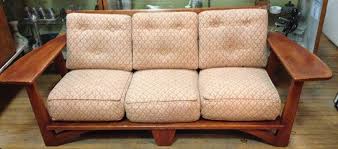 Cushman Colonial Creations 3 Seat Sofa Solid Wood Frame W Maple Stain And Metal Support Straps Wide Adir Sofa Wood Frame Maple Furniture Colonial Furniture
