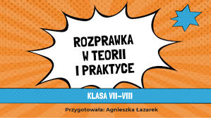 Przedstawienie tezy bądź hipotezy rozwinięcie czyli przynajmniej 3 argumenty po 6 zdań zakończenie czyli potwierdzenie tezy. Rozprawka By Al On Genially
