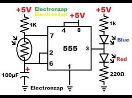 Light Dependent Resistor Ldr Controlled Astable Mode Multivibrator 555 T Resistors Electronics Circuit Ldr