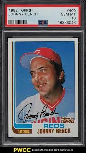 Like many rookies from the era, bench shares his first card with a player who would go on to be little more than a hobby footnote. 1982 Topps Baseball Card 401 Johnny Bench Base Singles Sports Collectibles Swl13562 Nl