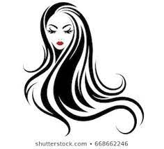 Illustration Of Women Long Hair Style Icon Logo Women On White Background Vector Hair Logo Design Hair Logo Long Hair Styles