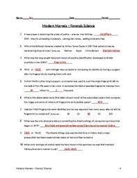 Forensic science uses the application of scientific methods to help ensure a lack of bias in a legal case, as people's lives. Modern Marvels Forensic Science Video Viewing Guide By Dakota Engineer