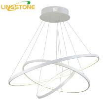 Modern Led Chandelier Ring Lustre Lighting With Remote Control Aluminum Lamps For Dinning Room Bedroom Res Led Chandelier Chandelier Contemporary Ceiling Light