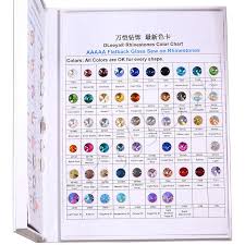 2028 Crystal Non Hot Fix Rhinestone Color Chart 81 Colors