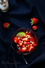 Salade De Fraises Citron Vert Et Fleur D Oranger Salade De Fraises Salade Fraise Salade De Fruits Originale