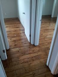 House Remodel In Albuquerque Unfinished New England White Pine Hand Beveled Edges Floating Subf Finishing Basement Basement Remodel Diy Basement Renovations
