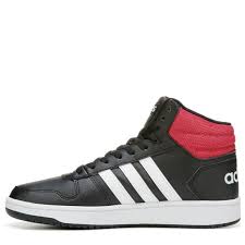 Adidas Black And Red High Tops Adidas Men S Vs Hoops 2 0 High Top Sneakers Black Red In 2020 High Top Sneakers Sneakers Fashion Top Sneakers