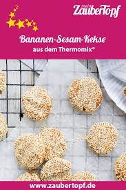 Gesund Und Lecker Bananen Sesam Kekse Rezept Fur Den Thermomix Rezept Rezepte Rezept Kekse Lecker