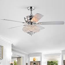 Oukaning 42inch crystal chandelier ceiling light led 4 acrylic automatic retractable crystal is one the best ceiling fan that has the brightest light because. 52 Deneb 5 Blade Crystal Ceiling Fan With Remote Control And Light Kit Included Overstock 31964114