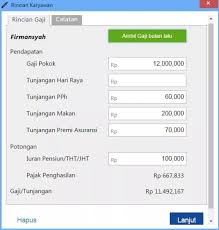 .(gaji induk, uang makan dan lembur bulan desember 2018) selesai dibayarkan; Perhitungan Pph21 Gaji Karyawan Pada Accurate Online