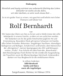 Traueranzeigen von Rolf Bernhardt