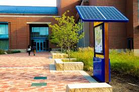 Engo Public Charging Station Is Powered By Kinetic Tiles And Solar Panels In Missouri Solar Panels Solar Charging Station Solar Charging