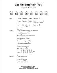Let Me Entertain You Guitar Chords Lyrics Print Sheet Music Now